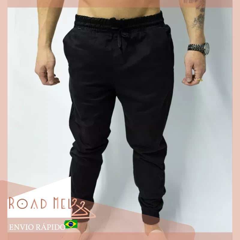 Calça Jogger Masculina Com Punho Elástico