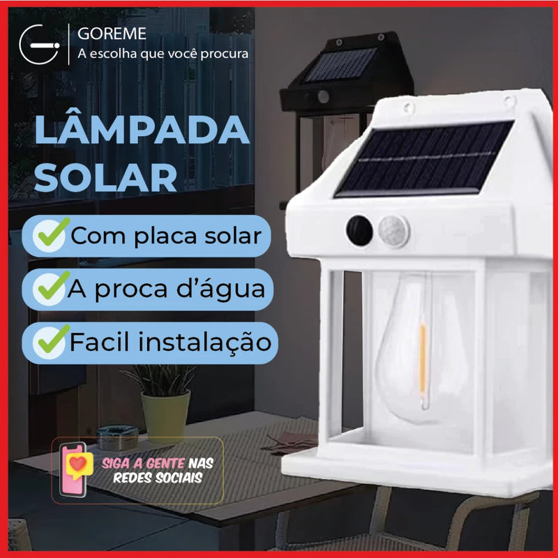 Refletor Solar Com Lâmpada Filamento LED