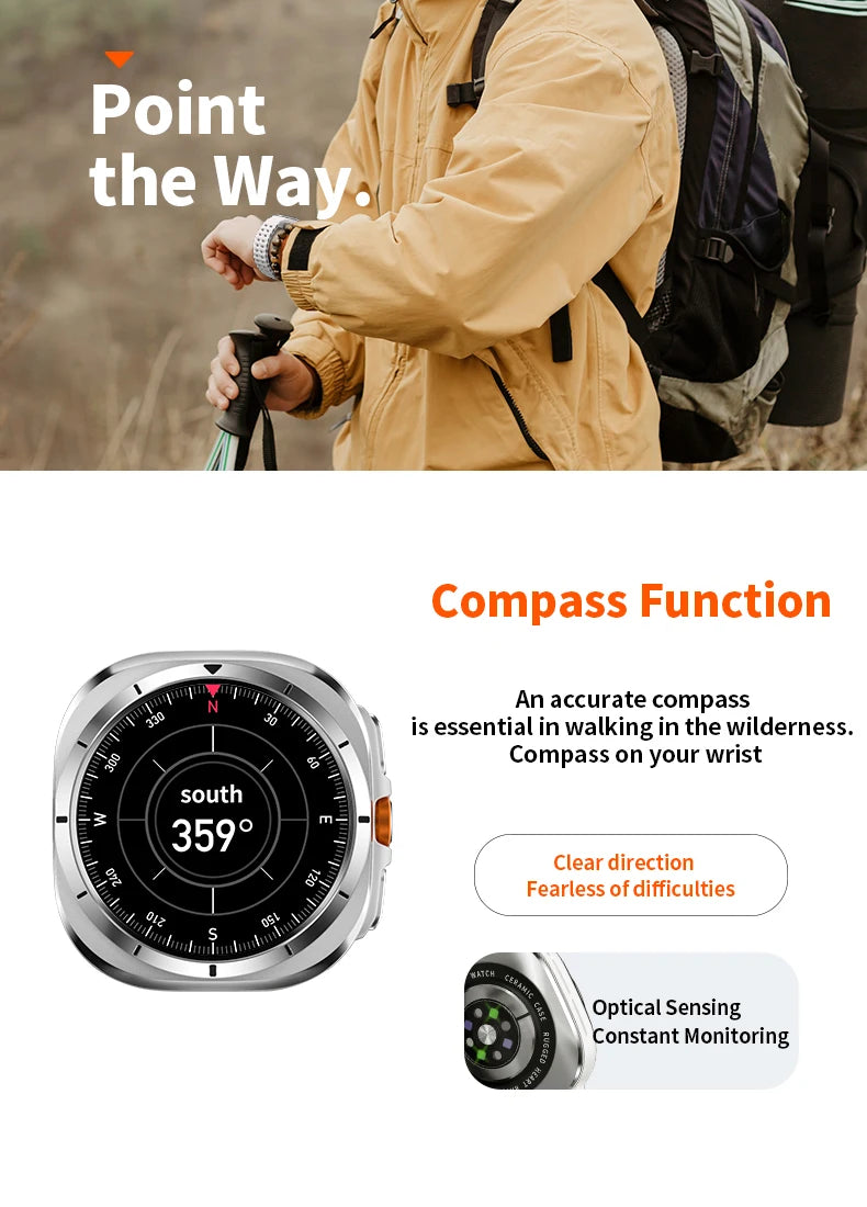 Galaxy Smart Watch 7 Ultra Men 2024 - GUHUAVMI: Seu Companheiro Completo para Saúde e Estilo de Vida Ativo